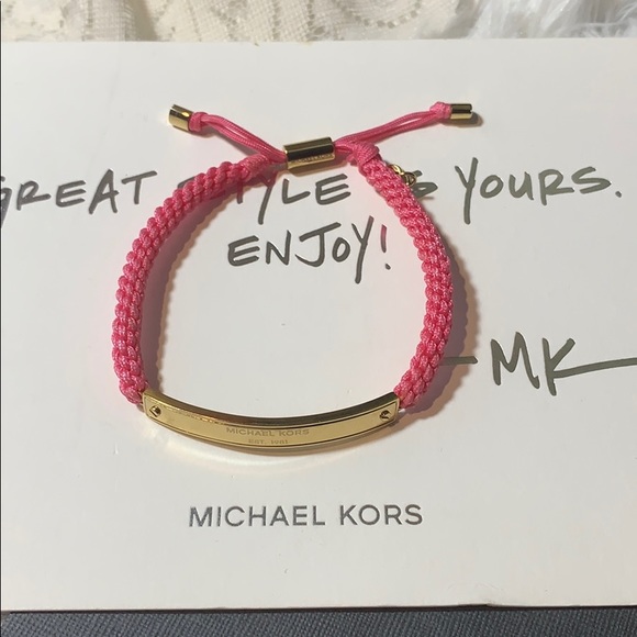 Michael Kors Jewelry - Michael Kors Bracelet pull on pink gold cord